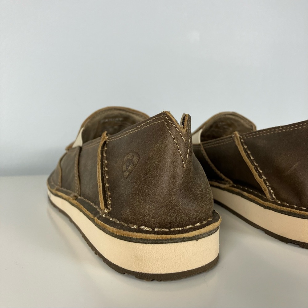 Ariat Floral Cruiser W 7.5 Brown Leather Slip On Shoes Embroidered Boho Western - Picture 10 of 16